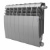 Биметаллический радиатор Royal Thermo BiLiner 350 х 10 секций с нижним правым подключением, цвет cеребристый 