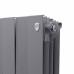 Биметаллический радиатор Royal Thermo PianoForte 500 х 8 секций с боковым подключением цвет серебристый