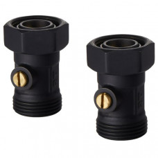 Узел нижнего подключения Royal Thermo прямой раздельный 3/4х3/4ЕК (черный)
